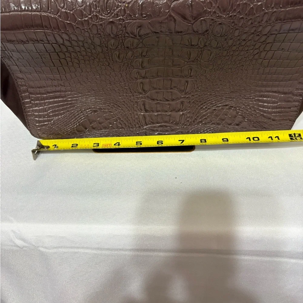 Large Jana Feifer brown croc-embossed leather and PVC shopper tote